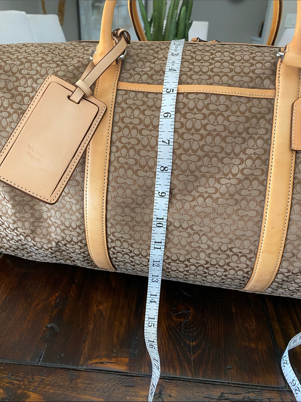 Coach Signature Monogram Large Duffle Bag - Picture 10 of 15